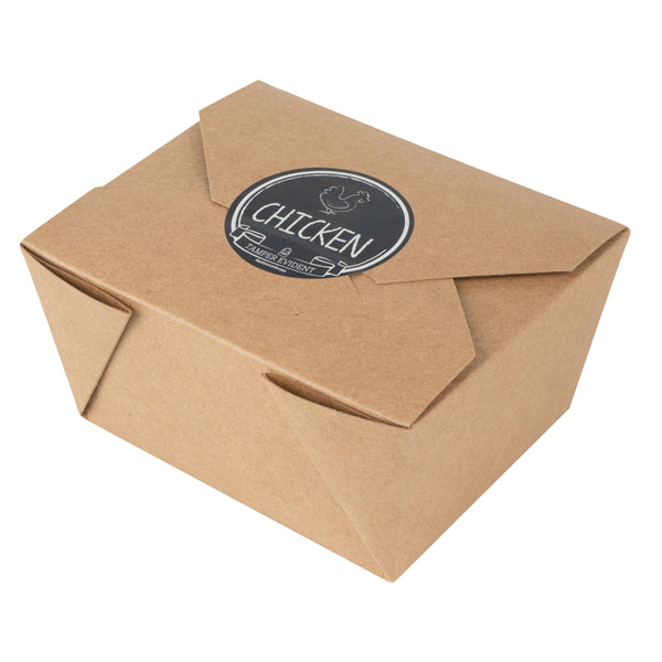 Restaurantware Label Tek Plastic Chicken Label - Black With White Font Tamper-Evident - 2" X 2" - 500 Count Box