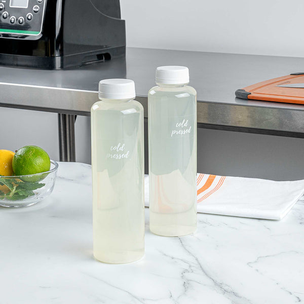 Restaurantware Label Tek Plastic Cold Pressed Label - Clear With White Font Water-Resistant - 2" X 1" - 100 Count Box