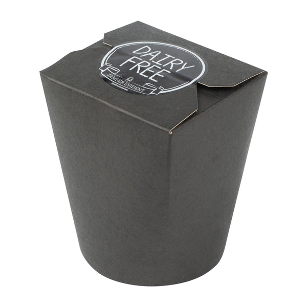 Restaurantware Label Tek Plastic Dairy Free Label - Black With White Font Tamper-Evident - 2" X 2" - 500 Count Box