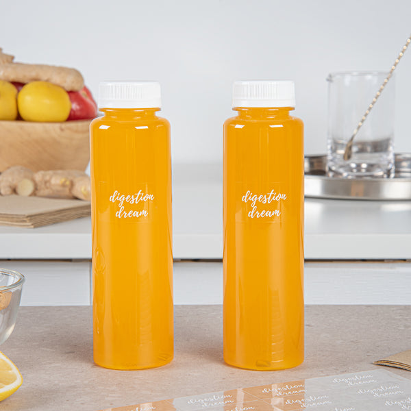 Restaurantware Label Tek Plastic Digestion Dream Label - Clear With White Font Water-Resistant - 2" X 1" - 100 Count Box