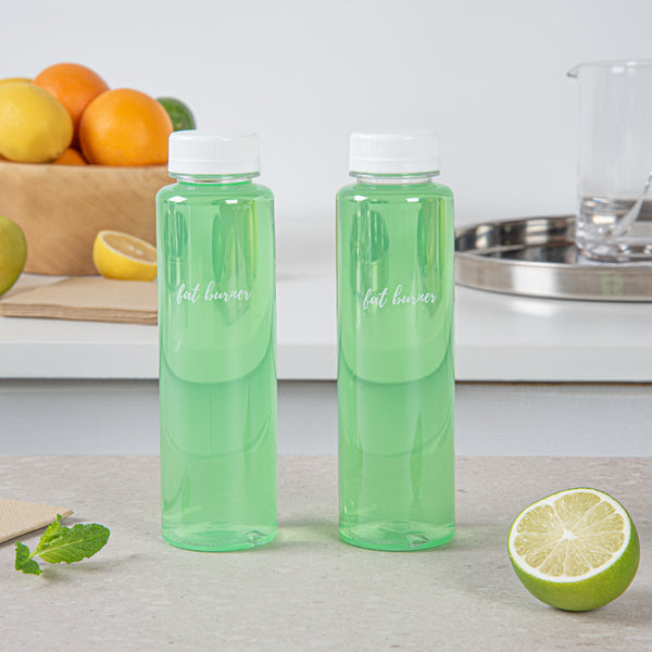 Restaurantware Label Tek Plastic Fat Burner Label - Clear With White Font Water-Resistant - 2" X 1" - 100 Count Box