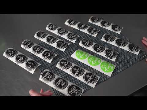 Restaurantware Label Tek Plastic Fresh Label - Green With White Font Tamper-Evident - 2" X 2" - 500 Count Box