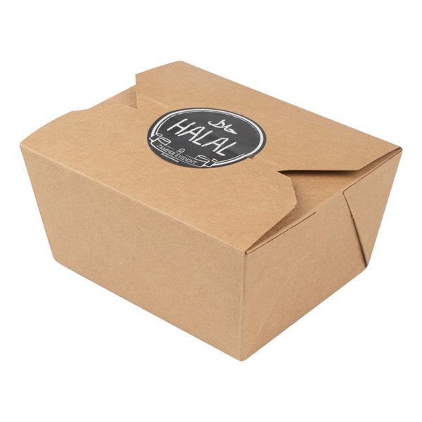 Restaurantware Label Tek Plastic Halal Label - Black With White Font Tamper-Evident - 2" X 2" - 500 Count Box