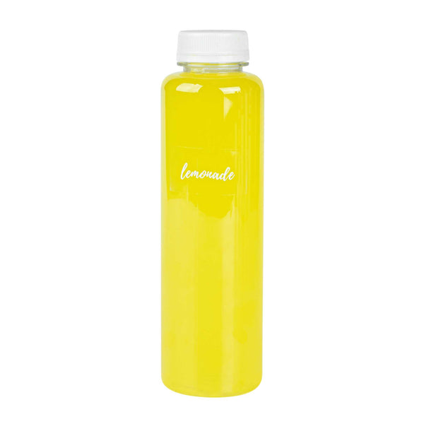 Restaurantware Label Tek Plastic Lemonade Label - Clear With White Font Water-Resistant - 2" X 1" - 100 Count Box