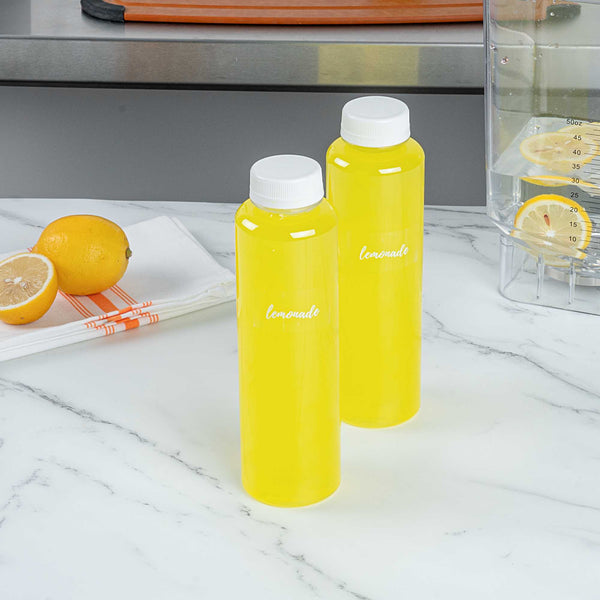 Restaurantware Label Tek Plastic Lemonade Label - Clear With White Font Water-Resistant - 2" X 1" - 100 Count Box