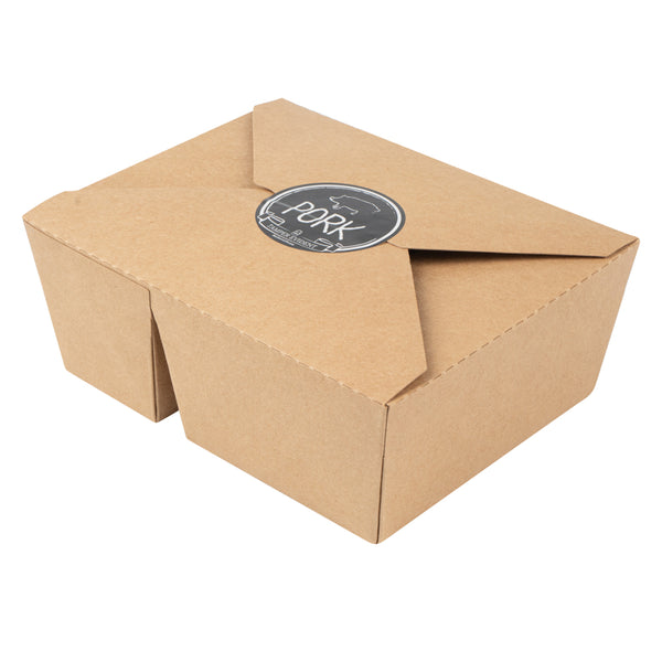 Restaurantware Label Tek Plastic Pork Label - Black With White Font Tamper-Evident - 2" X 2" - 500 Count Box