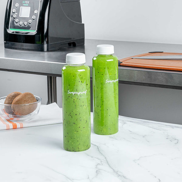 Restaurantware Label Tek Plastic Tamperproof Label - Clear With White Font Water-Resistant - 2" X 1" - 100 Count Box