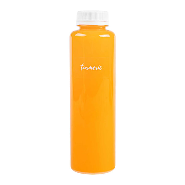 Restaurantware Label Tek Plastic Turmeric Label - Clear With White Font Water-Resistant - 2" X 1" - 100 Count Box