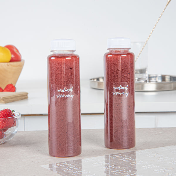 Restaurantware Label Tek Radiant Recovery Label - Clear With White Font Water-Resistant - 2" X 1" - 100 Count Box