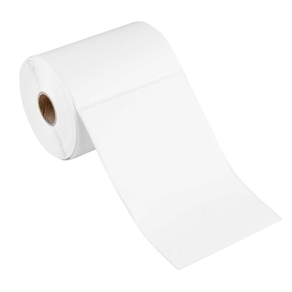 restaurantware Label Tek White Paper Direct Thermal Label - 6" x 4" - 250 Labels x 10 Rolls