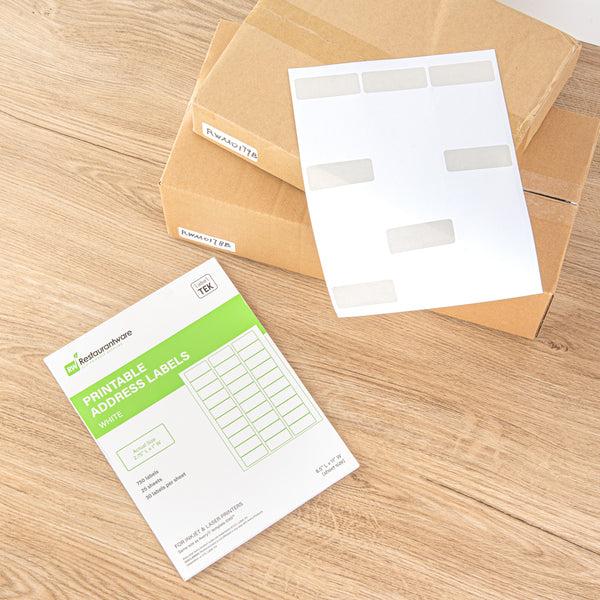 Restaurantware Label Tek White Paper Printable Address Label - 2 3/4" X 1" - 750 Labels