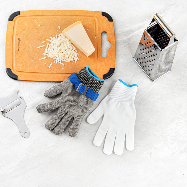 Restaurantware Life Protector Fiber / Stainless Steel Mesh Extra Large Cut-Resistant Glove - Level 9 Food Safe - 10" X 4 1/4" - 1 Count Box