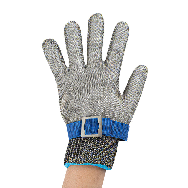 Restaurantware Life Protector Fiber / Stainless Steel Mesh Large Cut-Resistant Glove - Level 9 Food Safe - 9 3/4" X 4 1/4" - 1 Count Box