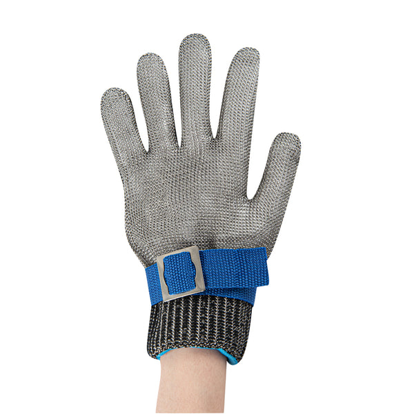 Restaurantware Life Protector Fiber / Stainless Steel Mesh Medium Cut-Resistant Glove - Level 9 Food Safe - 9 1/4" X 4" - 1 Count Box
