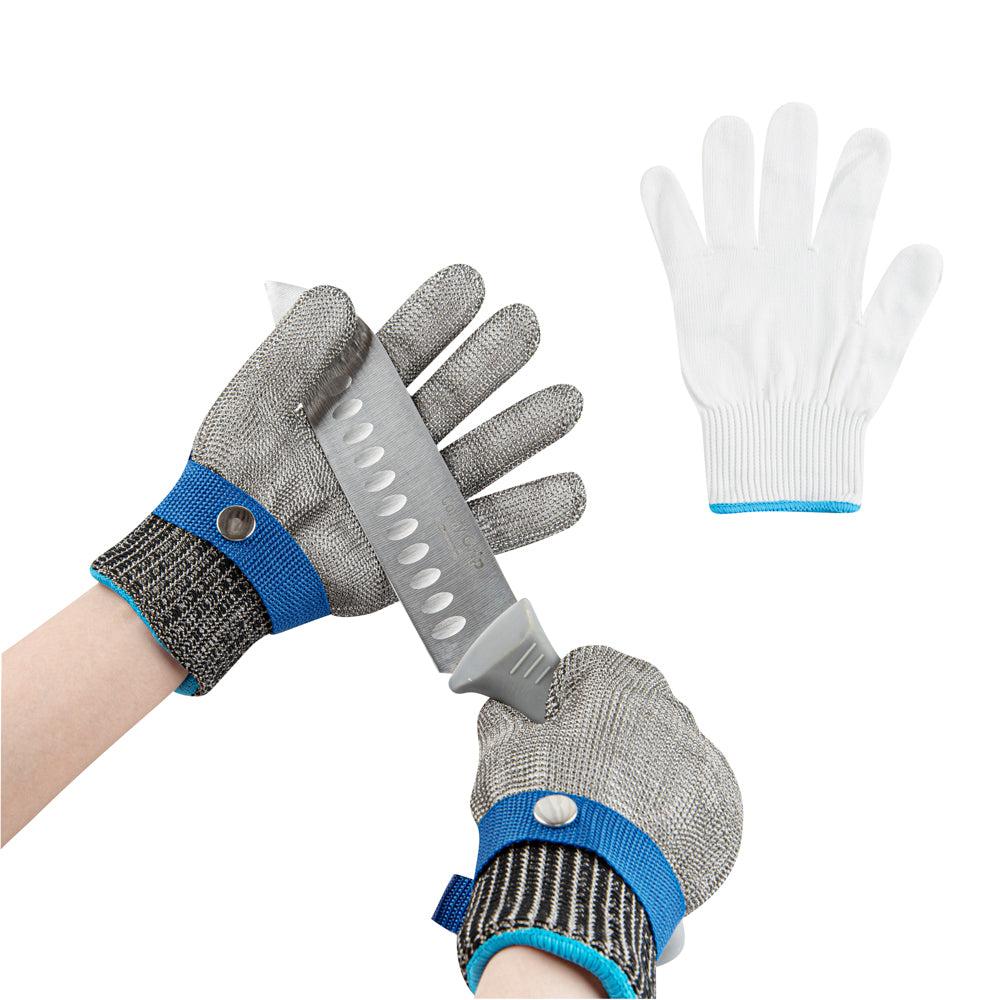 restaurantware Life Protector Fiber / Stainless Steel Mesh Small Cut-Resistant Glove - Level 9 Food Safe - 8 3/4" x 4" - 1 count box