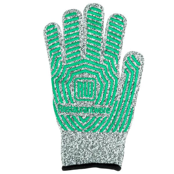 Restaurantware Life Protector Gray Small Cut-Resistant Gloves - Level 5 Non-Slip Food Safe - 7" X 5" X 1/2" - Pair - 1 Count Box