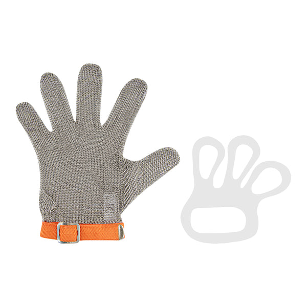 Restaurantware Life Protector Stainless Steel Mesh Extra Large Cut-Resistant Glove - Level 9 Food Safe - 10 1/4" X 5 1/4" - 1 Count Box