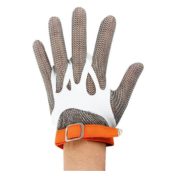 Restaurantware Life Protector Stainless Steel Mesh Extra Large Cut-Resistant Glove - Level 9 Food Safe - 10 1/4" X 5 1/4" - 1 Count Box