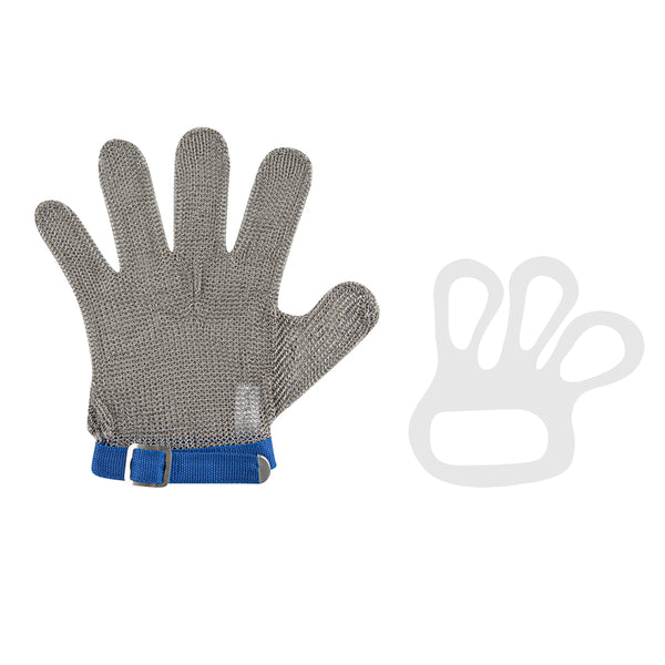 Restaurantware Life Protector Stainless Steel Mesh Large Cut-Resistant Glove - Level 9 Food Safe - 10" X 5" - 1 Count Box