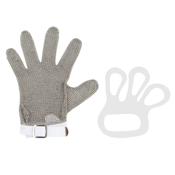 Restaurantware Life Protector Stainless Steel Mesh Small Cut-Resistant Glove - Level 9 Food Safe - 9 1/4" X 4 3/4" - 1 Count Box