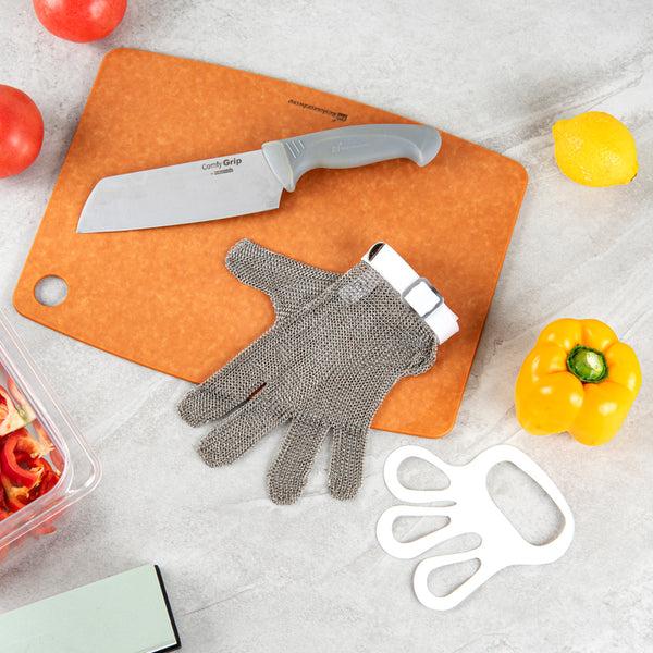 Restaurantware Life Protector Stainless Steel Mesh Small Cut-Resistant Glove - Level 9 Food Safe - 9 1/4" X 4 3/4" - 1 Count Box