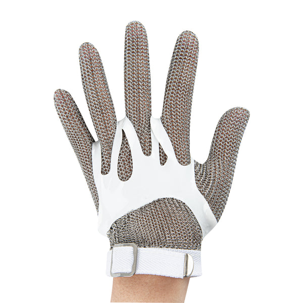 Restaurantware Life Protector Stainless Steel Mesh Small Cut-Resistant Glove - Level 9 Food Safe - 9 1/4" X 4 3/4" - 1 Count Box