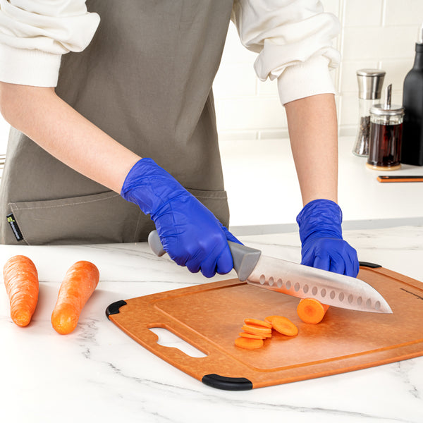 Restaurantware Low Derma Blue Medium Nitrile Gloves - Hypoallergenic Non-Sterile Powder-Free - 1000 Count Box