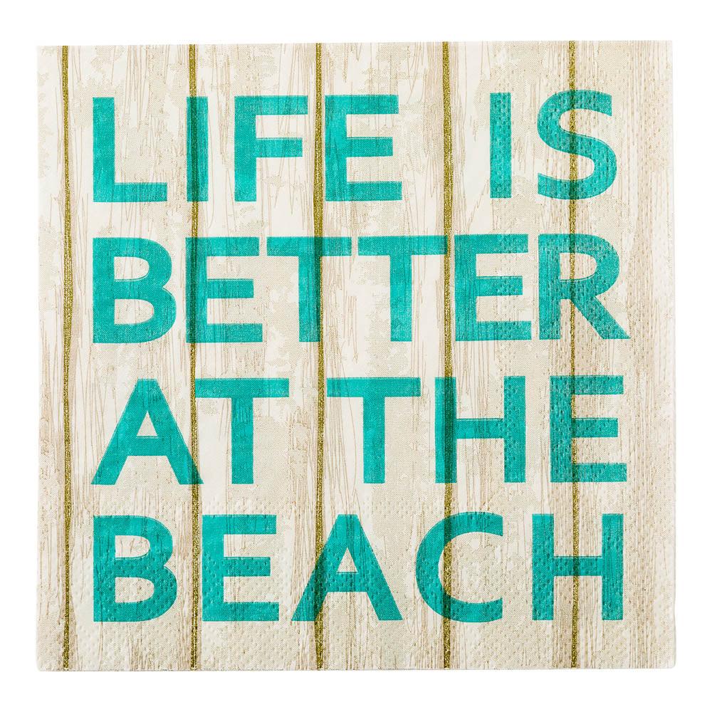 restaurantware Luxenap Assorted Paper Luncheon Napkin - At The Beach - 13" x 13" - 500 count box