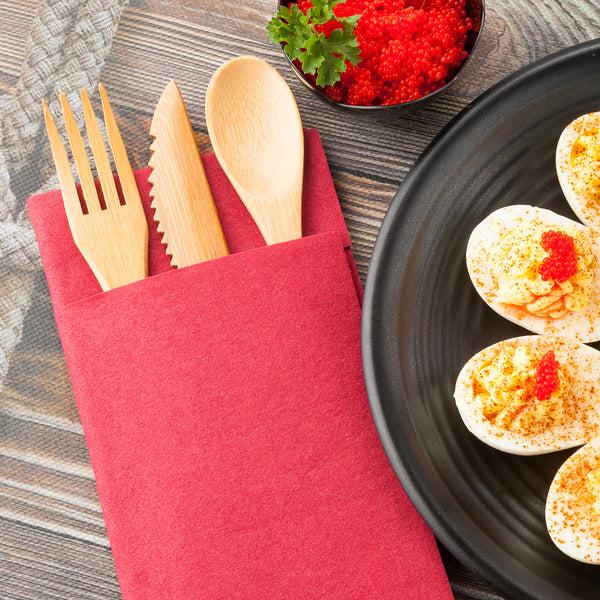 Restaurantware Luxenap Burgundy Paper Napkin - Air Laid Kangaroo - 15 3/4" X 15 3/4" - 800 Count Box