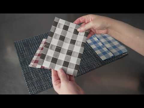 Restaurantware Luxenap Rectangle Bordeaux Paper Napkin - Picnic Print 1-Ply - 7" X 13 1/2" - 7000 Count Box