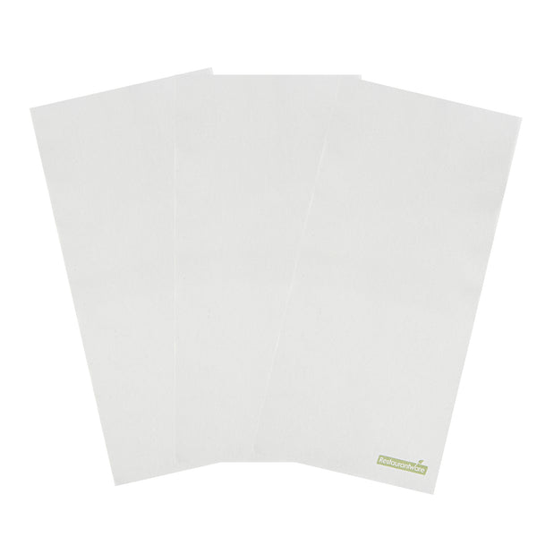 Restaurantware Luxenap Rectangle White Paper Linen-Feel Guest Towel / Napkin - Air Laid - 15 3/4" X 7 3/4" - 600 Count Box