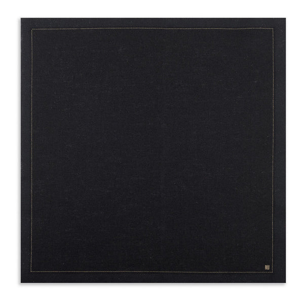 Restaurantware Luxenap Square Black Cotton Napkin - Organic Disposable - 8 3/4" X 8 3/4" - 500 Count Box