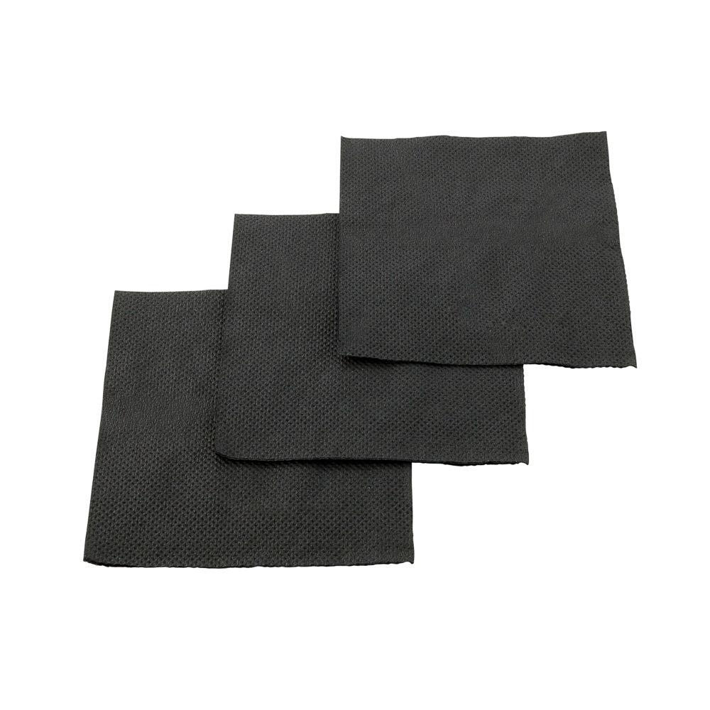 restaurantware Luxenap Square Black Paper Cocktail Napkin - Micropoint 2-Ply - 7 3/4" x 7 3/4" - 4800 count box