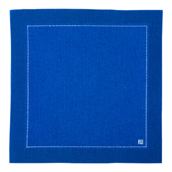 Restaurantware Luxenap Square Blue Cotton Cocktail Napkin - Organic Disposable - 4 1/2" X 4 1/2" - 500 Count Box
