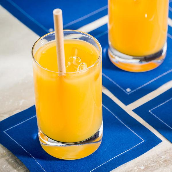 Restaurantware Luxenap Square Blue Cotton Cocktail Napkin - Organic Disposable - 4 1/2" X 4 1/2" - 500 Count Box