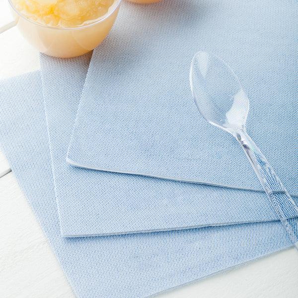 Restaurantware Luxenap Square Blue Denim Paper Napkin - Air Laid - 15 3/4" X 15 3/4" - 600 Count Box