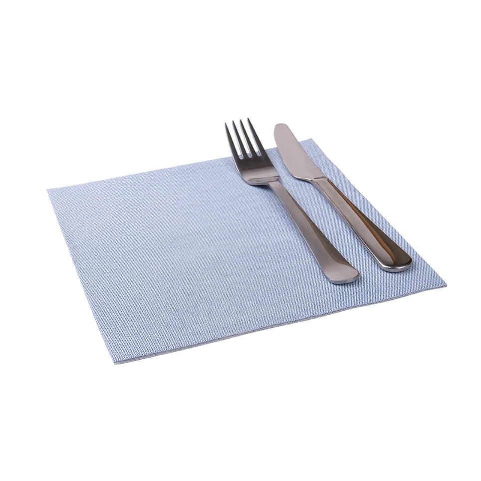 restaurantware Luxenap Square Blue Denim Paper Napkin - Air Laid - 15 3/4" x 15 3/4" - 600 count box