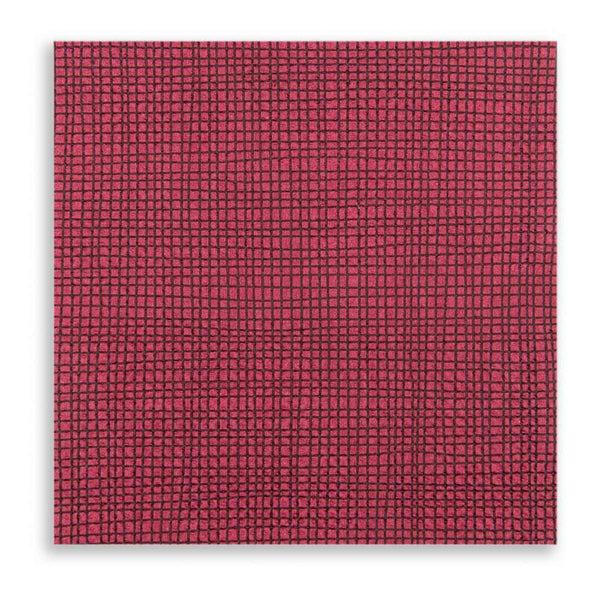 Restaurantware Luxenap Square Bordeaux Paper Cocktail Napkin - Micropoint 2-Ply With Black Threads - 7 3/4" X 7 3/4" - 4800 Count Box