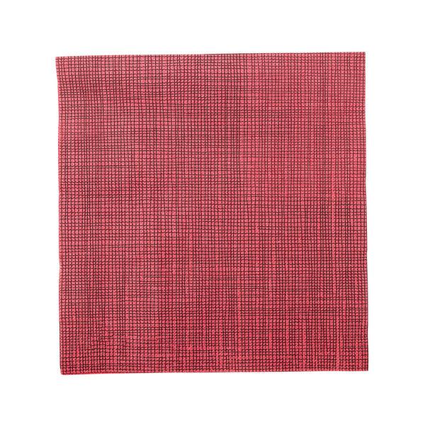 Restaurantware Luxenap Square Bordeaux Paper Napkin - Micropoint 2-Ply With Black Threads - 15 1/2" X 15 1/4" - 1800 Count Box