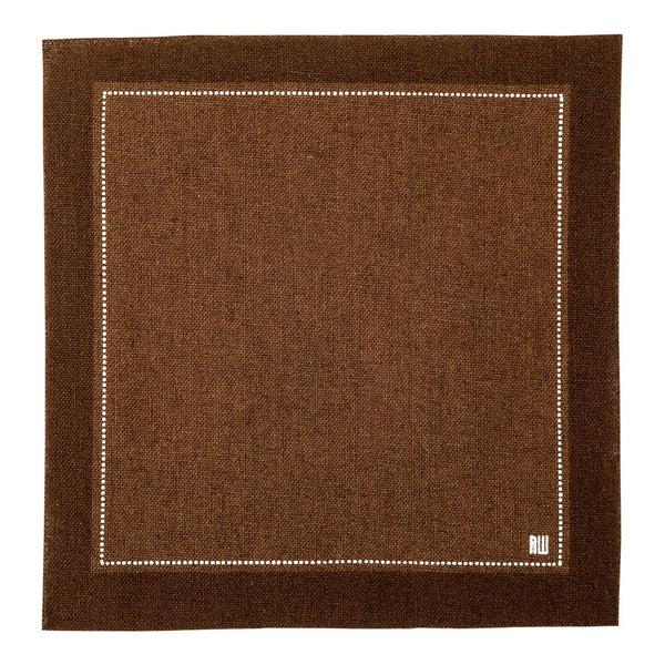 Restaurantware Luxenap Square Brown Cotton Cocktail Napkin - Organic Disposable - 4 1/2" X 4 1/2" - 500 Count Box