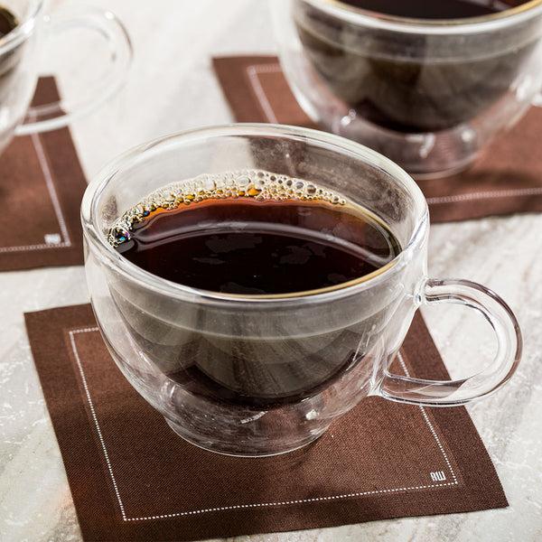 Restaurantware Luxenap Square Brown Cotton Cocktail Napkin - Organic Disposable - 4 1/2" X 4 1/2" - 500 Count Box