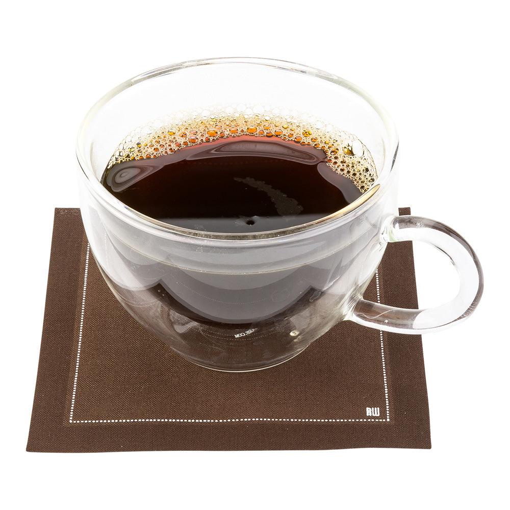 restaurantware Luxenap Square Brown Cotton Cocktail Napkin - Organic Disposable - 4 1/2" x 4 1/2" - 500 count box