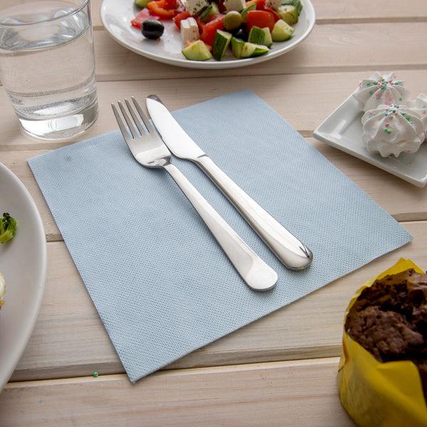Restaurantware Luxenap Square Celeste Denim Paper Napkin - Air Laid - 15 3/4" X 15 3/4" - 600 Count Box