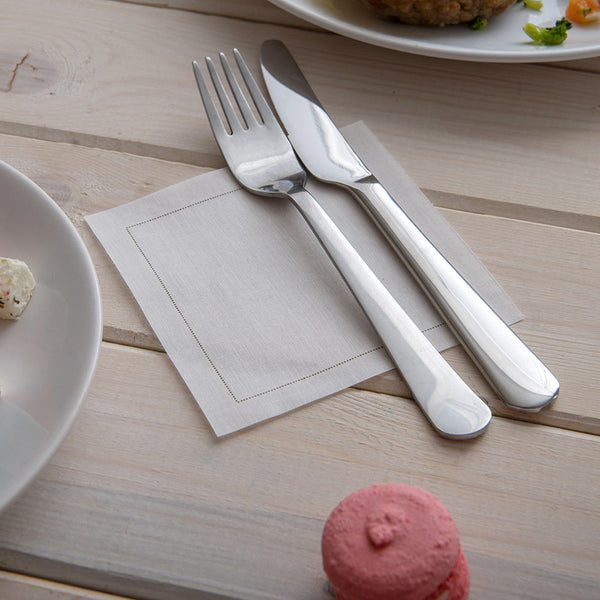Restaurantware Luxenap Square Ecru Cotton Cocktail Napkin - Organic Disposable - 4 1/2" X 4 1/2" - 500 Count Box