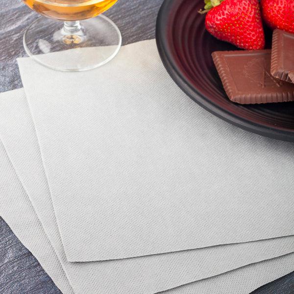 Restaurantware Luxenap Square Gray Paper Napkin - Micropoint 2-Ply - 15 1/2" X 15 1/4" - 1800 Count Box