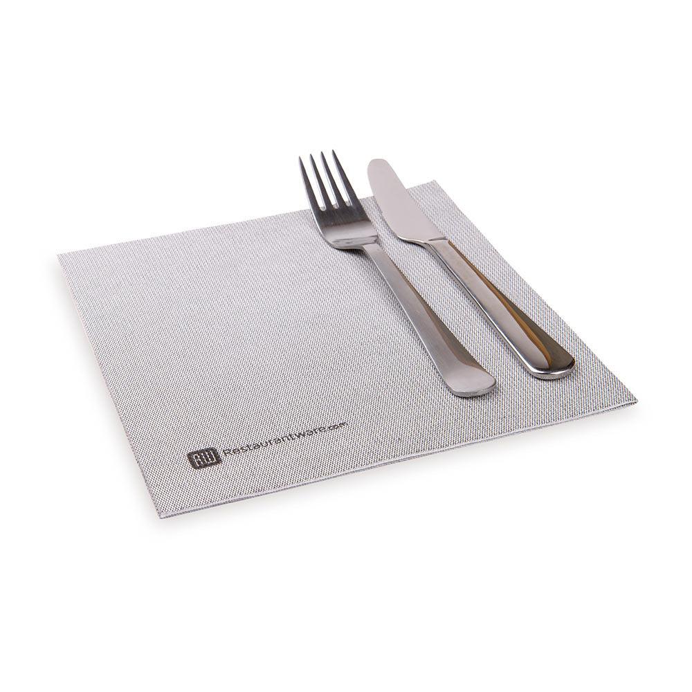 restaurantware Luxenap Square Gray Paper Napkin - Micropoint 2-Ply - 15 1/2" x 15 1/4" - 1800 count box