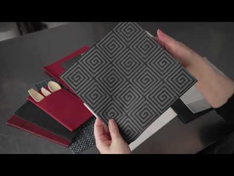 Restaurantware Luxenap Square Greco Black Paper Napkin - Air Laid - 15 3/4" X 15 3/4" - 600 Count Box