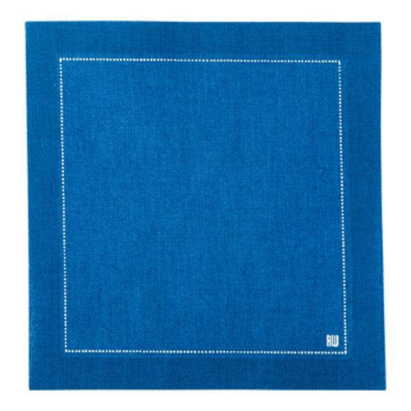 Restaurantware Luxenap Square Midnight Blue Cotton Cocktail Napkin - Organic Disposable - 4 1/2" X 4 1/2" - 500 Count Box
