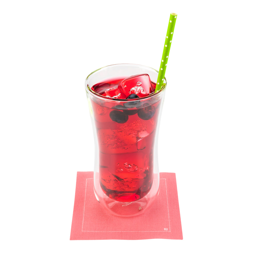 restaurantware Luxenap Square Pink Cotton Cocktail Napkin - Organic Disposable - 4 1/2" x 4 1/2" - 500 count box