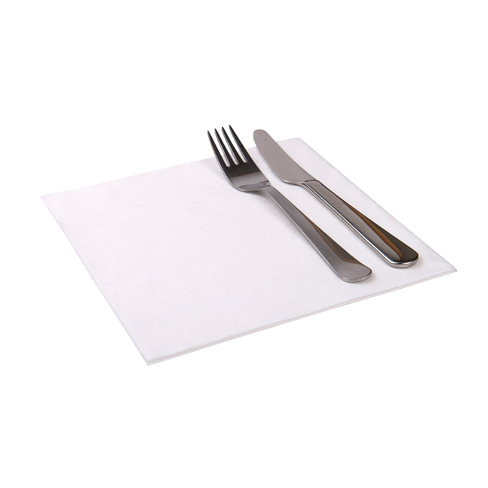restaurantware Luxenap Square Pure White Paper Napkin - Super Lux - 15 3/4" x 15 3/4" - 600 count box